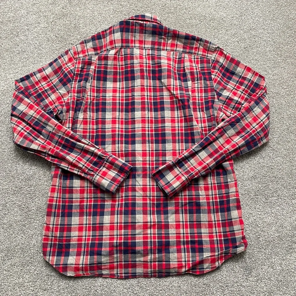 J.CREW Shirt Adult Medium‎ Multicolor Plaid Cotton Long Sleeve Mens